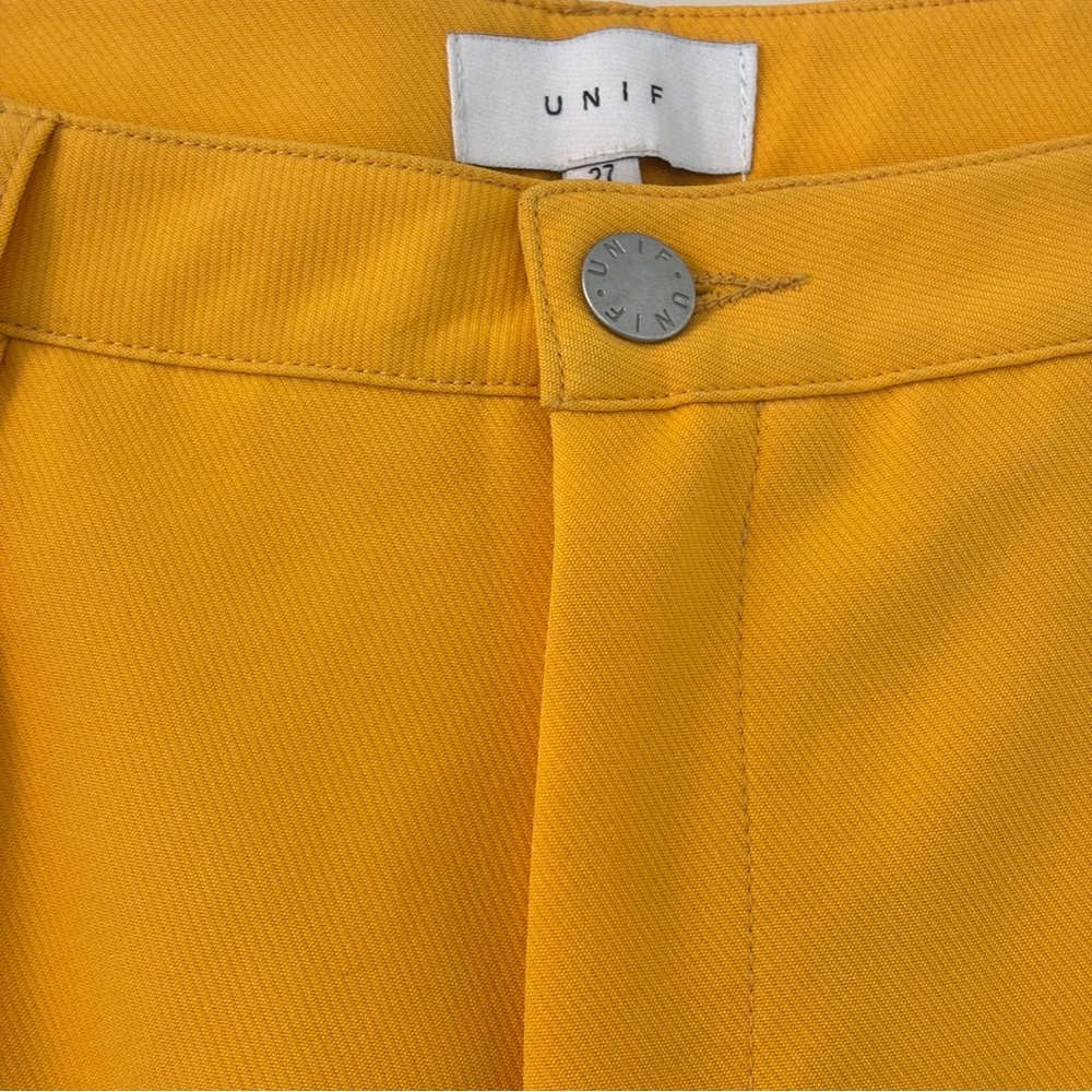 Vintage inspired UNIF High-Rise Cropped Tapered Pants in Yellow - Picture 8 of 12